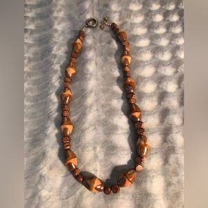 Wood bead necklace
